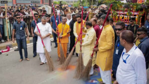 Bihar Chief Minister Samrat Choudhary along with state Deputy CM Vijay Kumar Choudhary