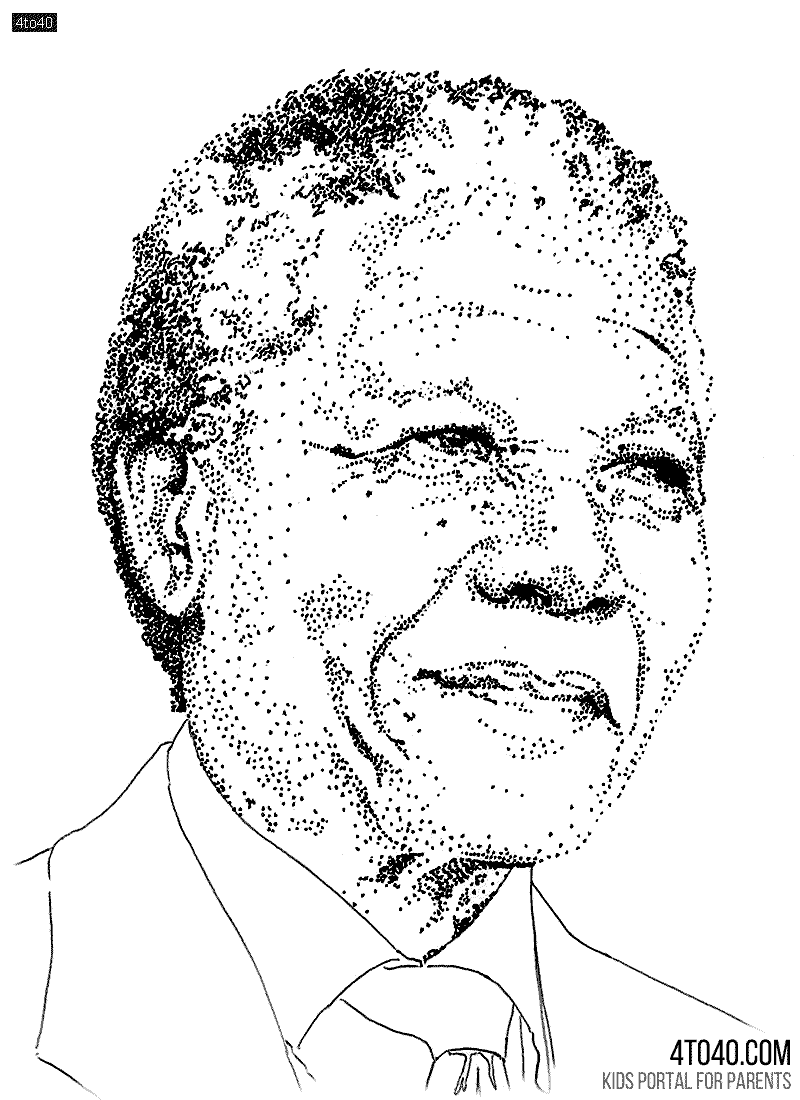 Color Nelson Rolihlahla Mandela