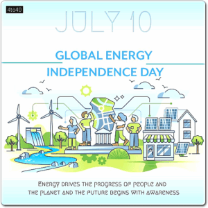 Global Energy Independence Day Picture Message Card For Public Awareness