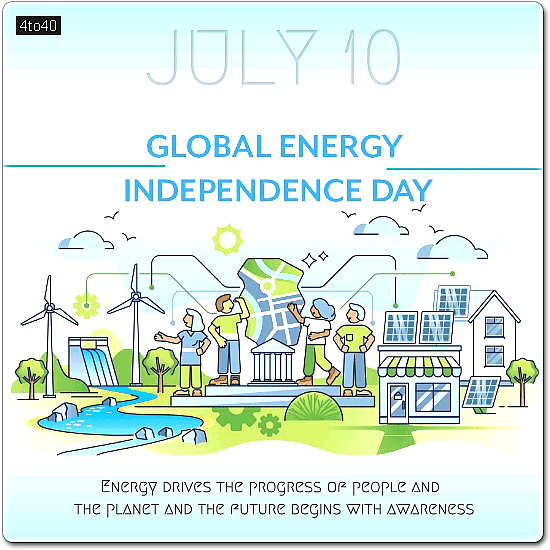 Global Energy Independence Day Picture Message Card For Public Awareness