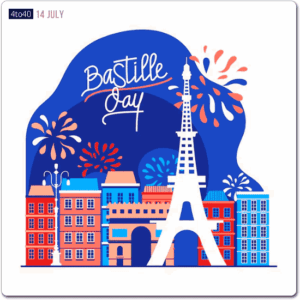Happy Bastille Day! Hoping your day is as bright as the fireworks over the Eiffel Tower.