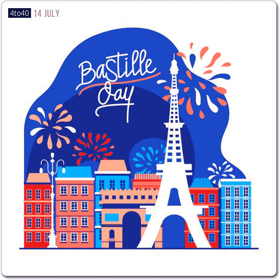Happy Bastille Day! Hoping your day is as bright as the fireworks over the Eiffel Tower.