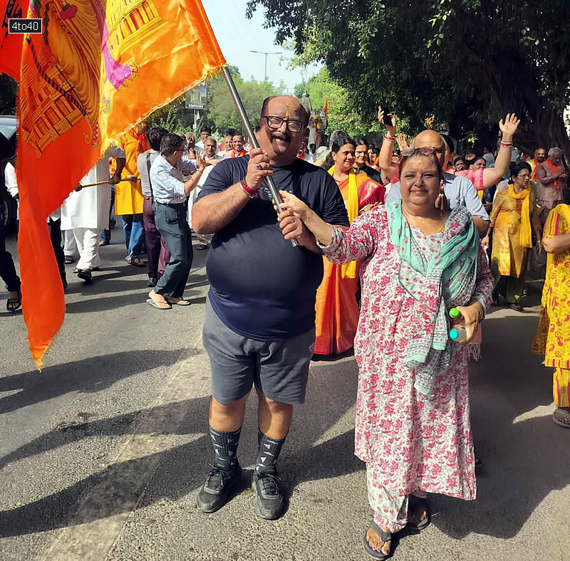Mr. & Mrs. Ramesh Vasandani attending Local Rath Yatra