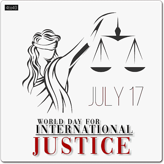 World Day for International Justice Social Media Digital Message Card