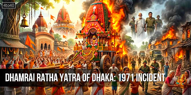 धमराई भगवान जगन्नाथ का रथ: 1971 में पाकिस्तानी फौज ने लगाई आग - हफ्ते भर जलता रहा रथ
