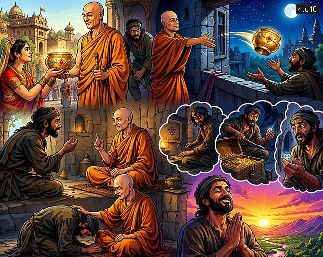 The story of the Buddhist master Nagarjuna and the thief is a well-known Zen-style parable popularized by Osho