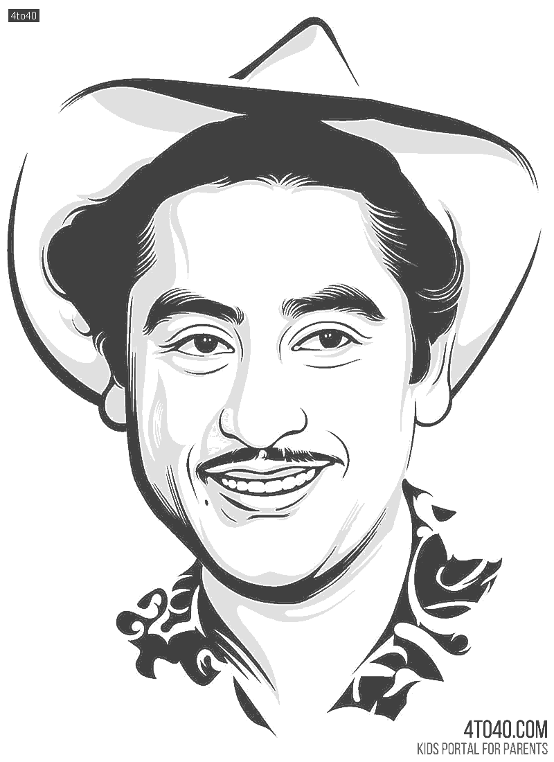 Kishore-kumar-Coloring-Page-For-Students-and-Teenagers