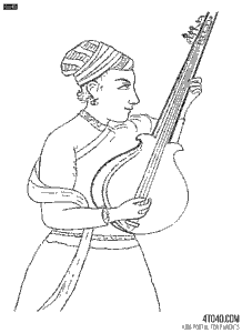 Sangeet Samrat Tansen Coloring Sheet