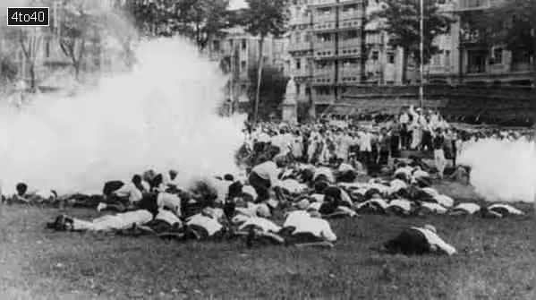 Tear gas is being used as a weapon