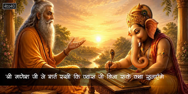 Sage Ved Vyas and Lord Ganesha are connected by the legendary writing of the epic Mahabharata