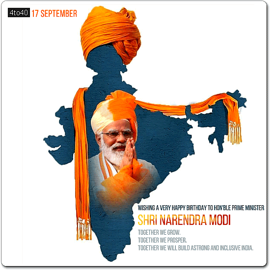 Wishing a very happy birthday Narendra Modi Ji Greeting Card