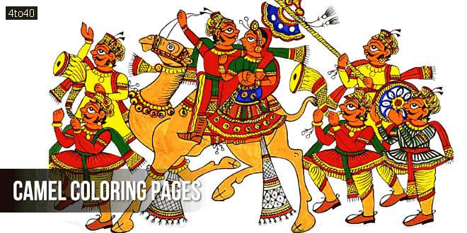 Camel Coloring Pages For Children, Students, Teens and Adults