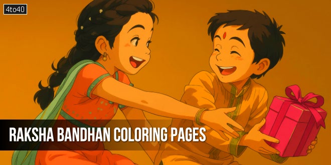 Raksha Bandhan Coloring Pages For Students and Children