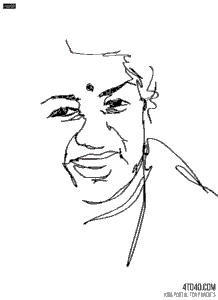 Lata Mangeshkar Line art