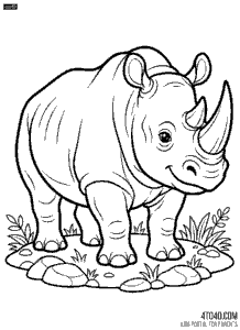Rhinoceros coloring page