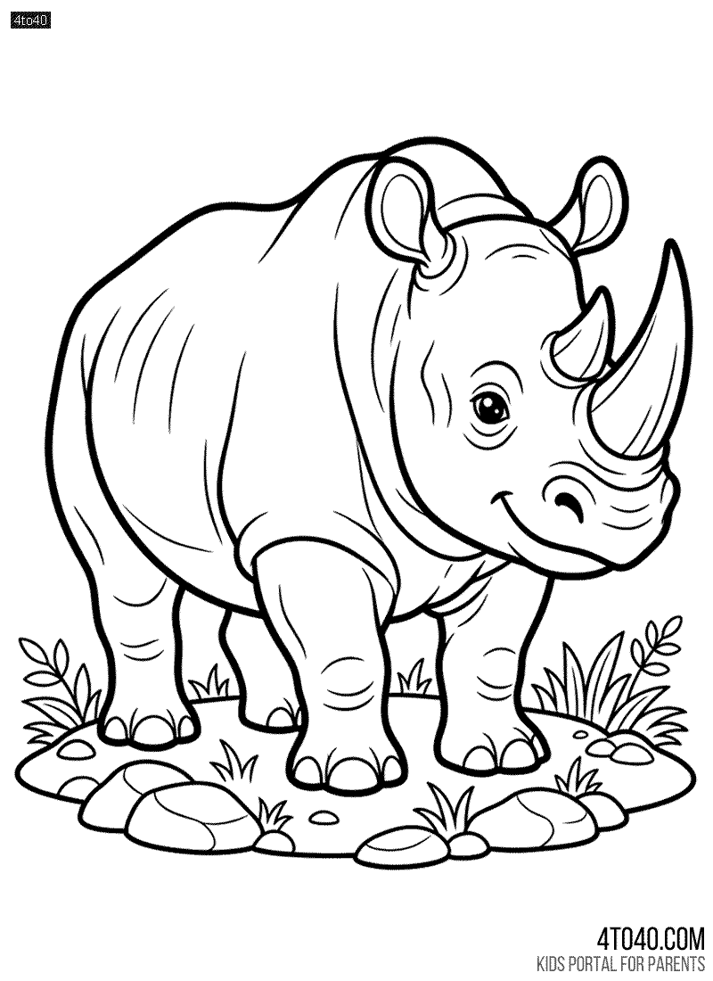 Rhinoceros coloring page