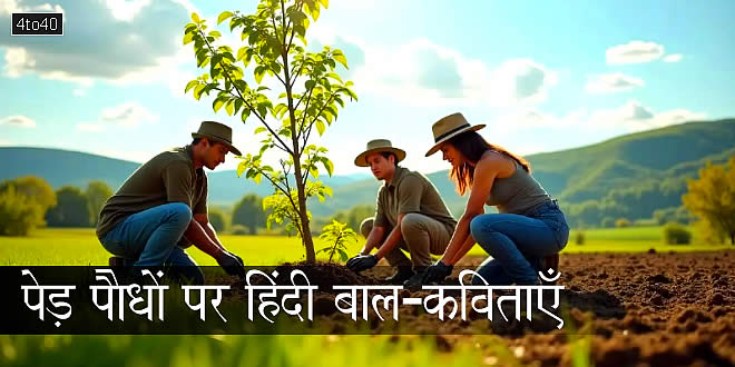 पेड़ पौधों पर हिंदी बाल-कविताएँ: Short Hindi Poems on Plants & Trees