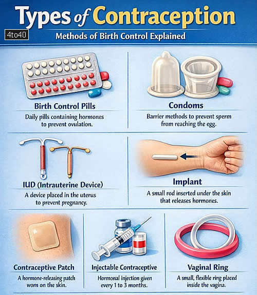 There are several different methods of contraception (birth control), each working in a distinct way to prevent pregnancy