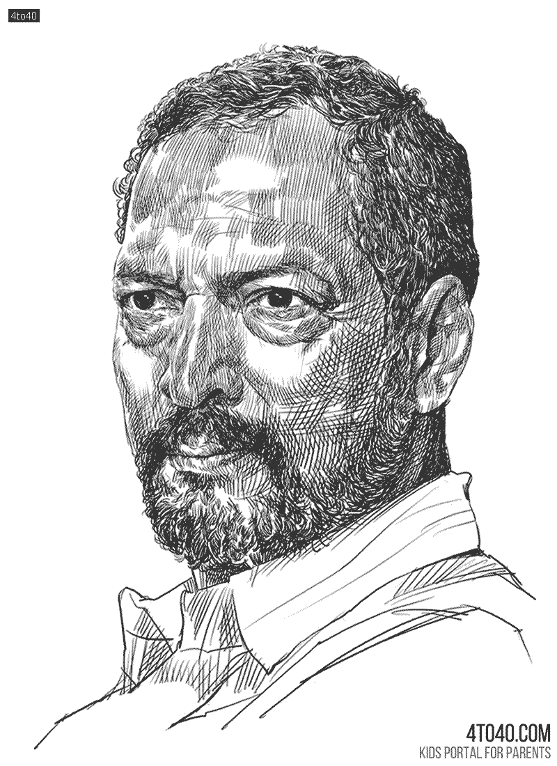Color Nana Patekar Handmade Sketch