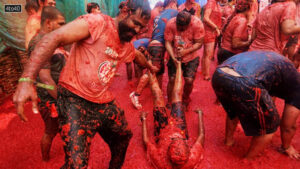 Every year, thousands of participants join the hour-long food fight