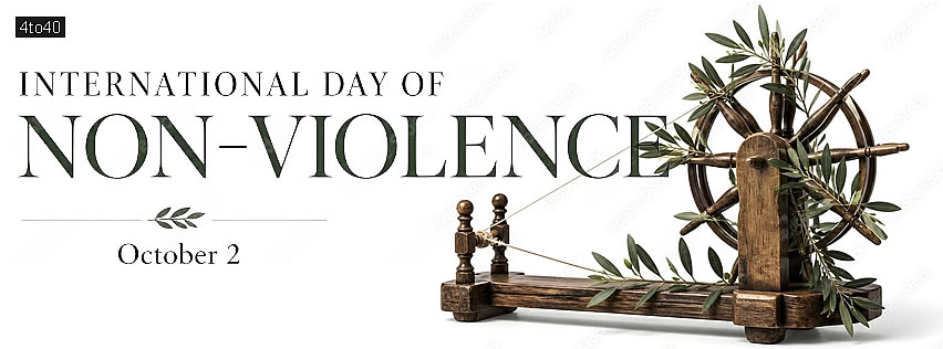 International Day of Non Violence Banner For School Projects