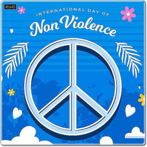 International Day of Non Violence Greeting Card For Students