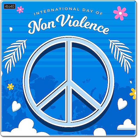 International Day of Non Violence Greeting Card For Students