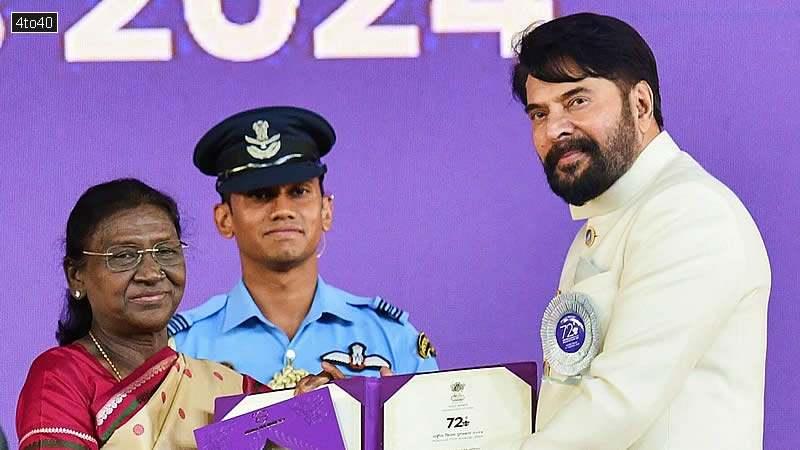 Mammootty received a standing ovation at the 72nd National Film Awards ceremony