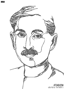 Munshi Premchand Coloring Sheet