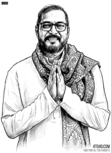Nana Patekar Line Drawing for coloring