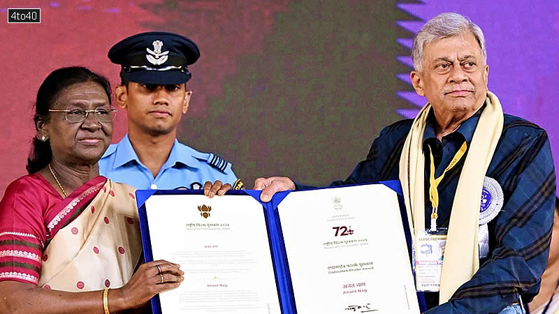 President Droupadi Murmu presents Dadasaheb Phalke Award to Veteran actor Anant Nag