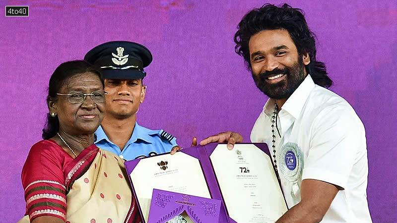 President honours Actor Dhanush with a Special Mention for film Captain Miller