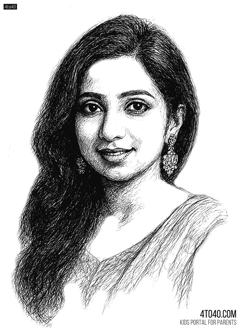 Shreya Ghoshal Coloring Page For Her Fans
